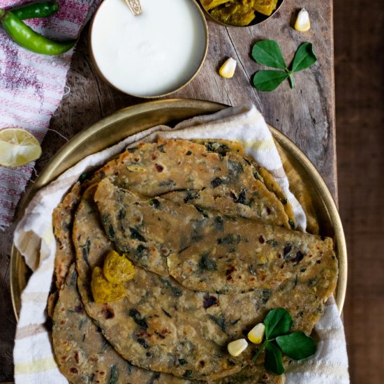 Methi Mixed Vegetable Paratha