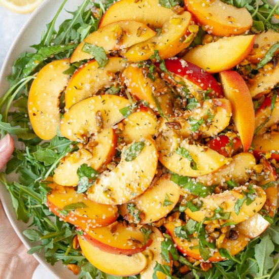 Summer Peach Salad with Pistachios