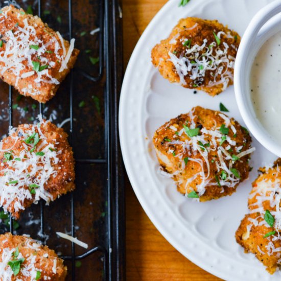 Crispy Parmesan Chicken Bites