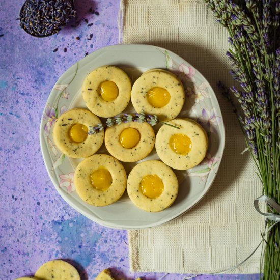 Lavender and lemon curd cookies