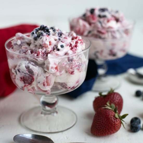 Red, White & Blue Cheesecake Salad