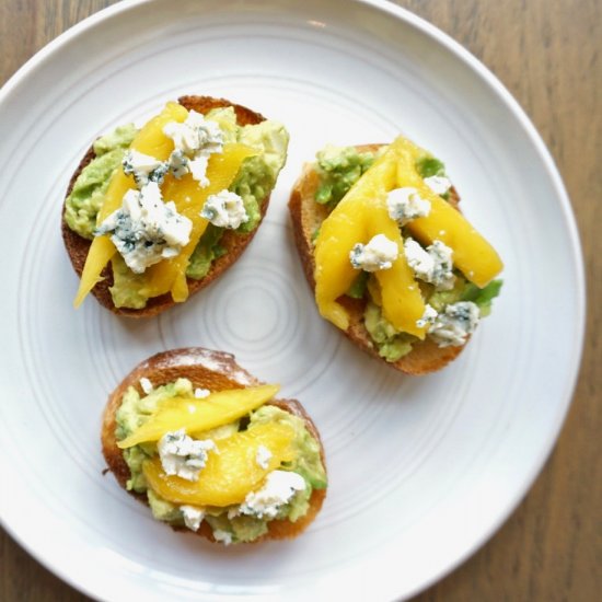 Mango Blue Cheese Avocado Toast