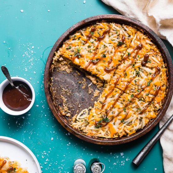 BBQ  Chicken  Zoodle  Casserole