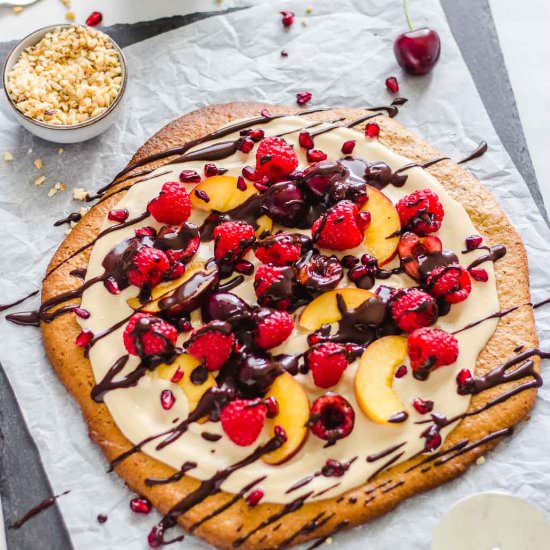 Fruity Vegan Cookie Pizza