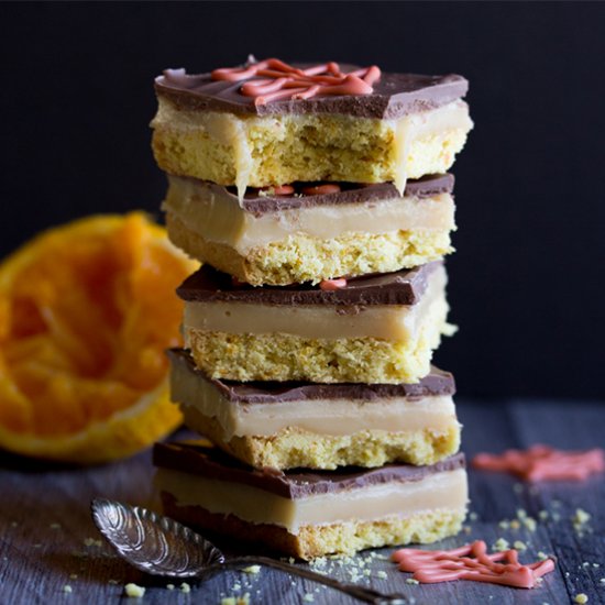 Chocolate Orange Caramel Shortbread