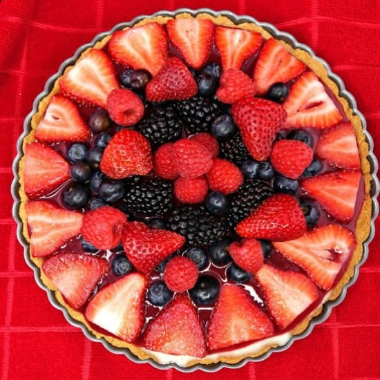 Paleo Mixed Berry Fruit Tart