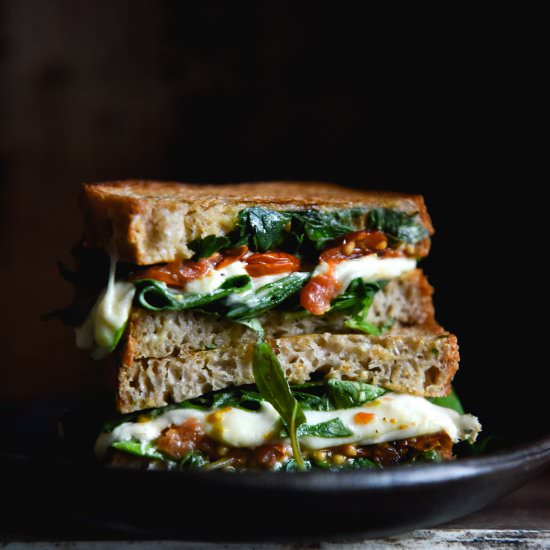 Gluten free caprese toastie