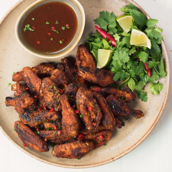 indian spiced chicken wings