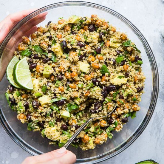 Quinoa Chickpea Avocado Salad