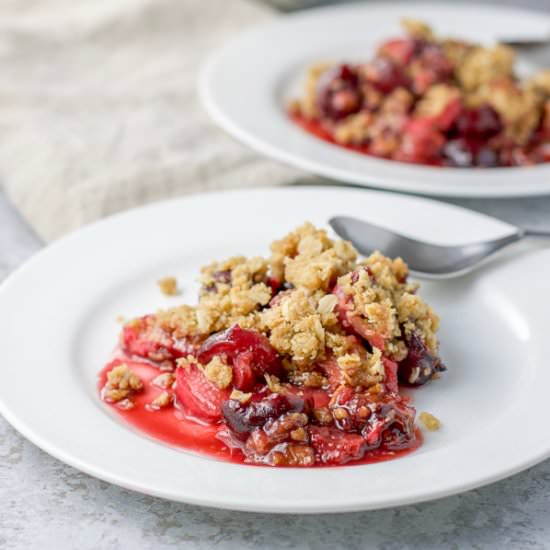 Cherry Rhubarb Crisp