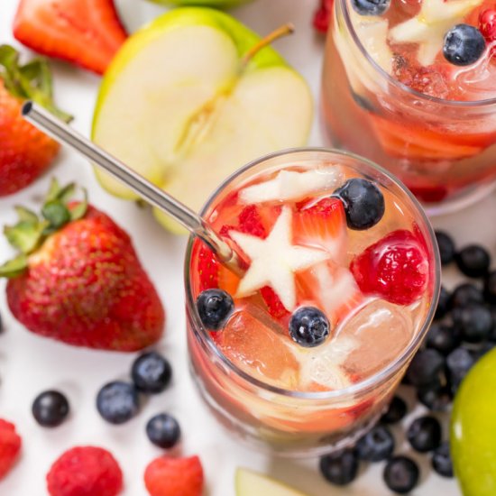 Red, white and blue sangria