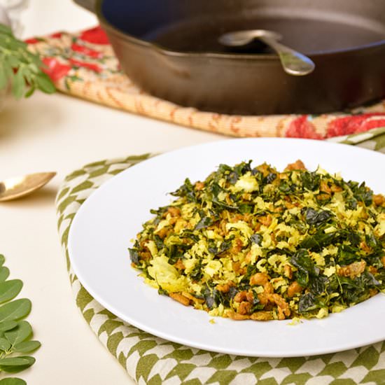 Drumstick Leaves Eggs Stir Fry