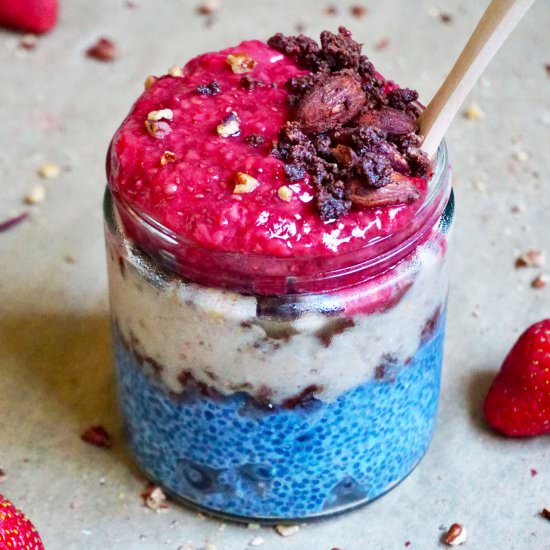 Vegan 4th of July Breakfast Parfait