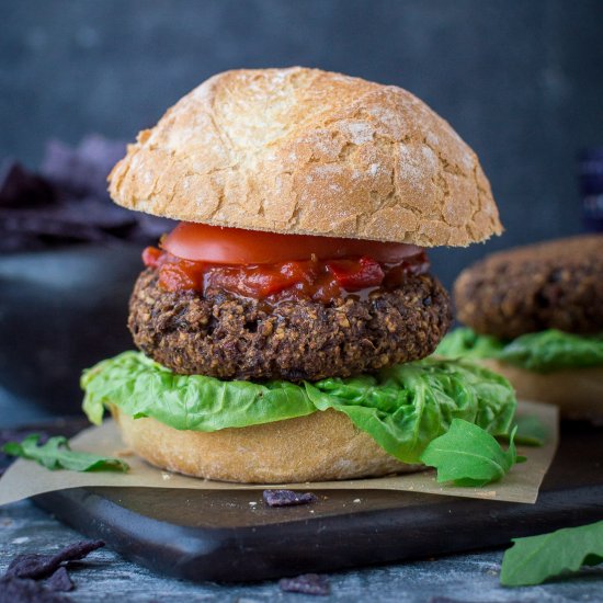 Vegan Mushroom Lentil Burgers