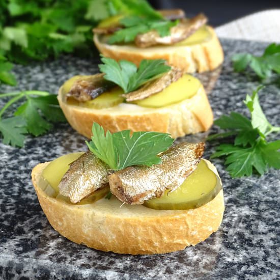 Sprats and Pickles Tea Sandwiches