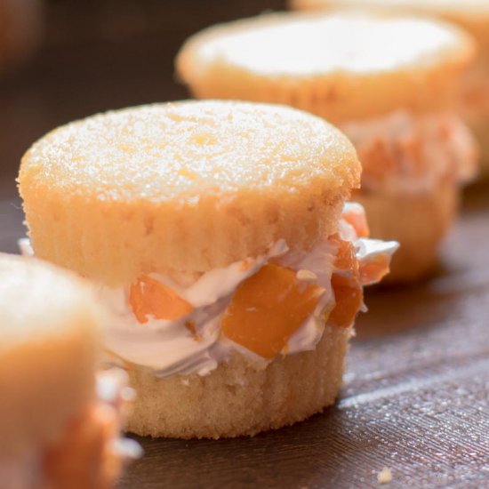 Mango Cream Cupcake Sandwiches