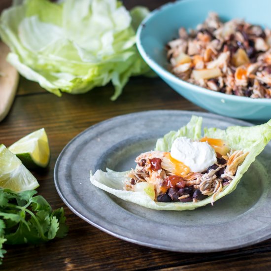 Slow Cooker Chicken Lettuce Wraps