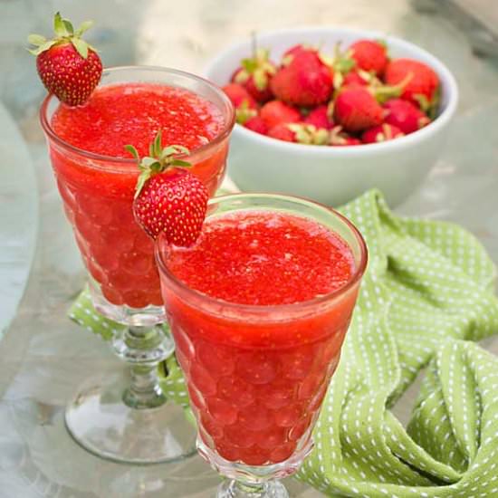 Honey Frozen Strawberry Margaritas