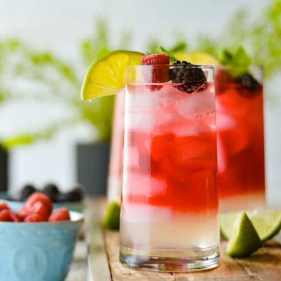 Berry Infused Rum Mojito