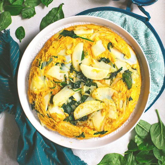 Spanish Tortilla with Spinach