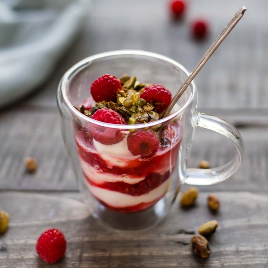 Raspberry Pistachio Fool