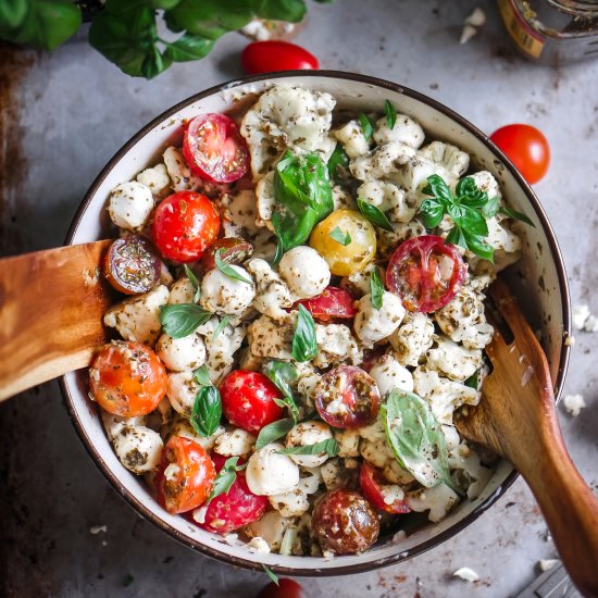 Keto Cauliflower Caprese Salad