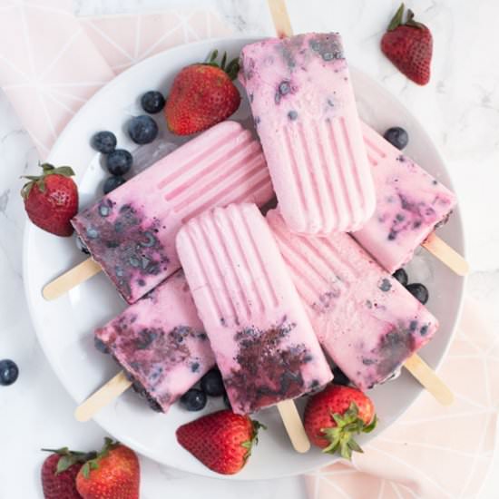 Yogurt Berry Popsicles