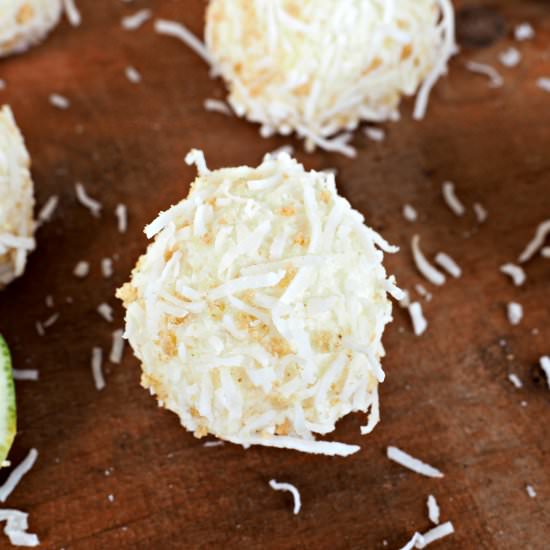 Key Lime Coconut Cheesecake Balls