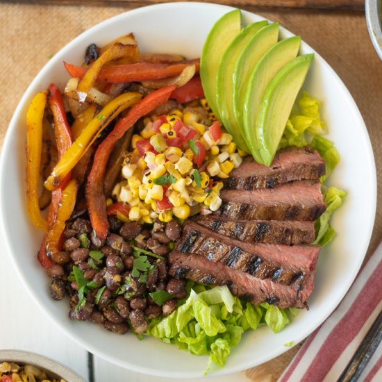 Grilled Steak Fajita Bowls