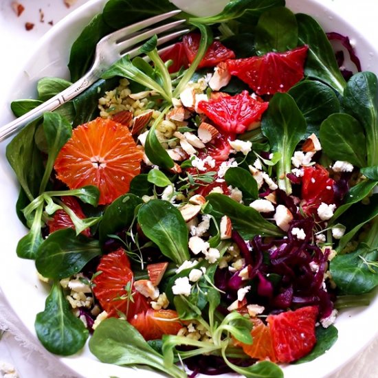 Healthy rainbow Grain salad