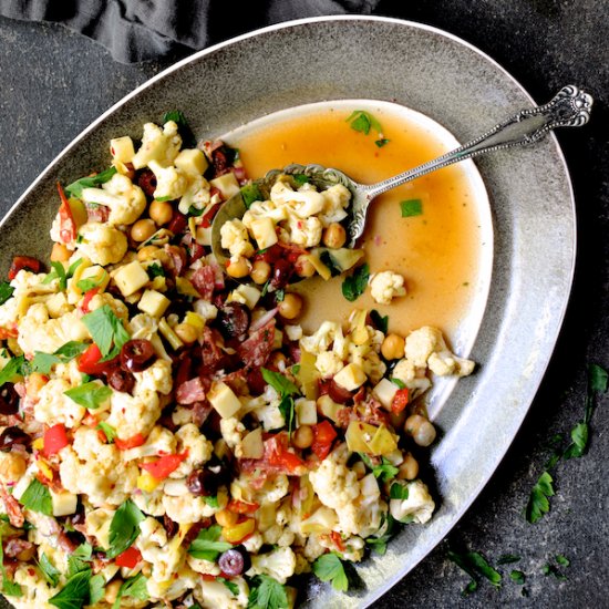 Cauliflower Antipasto Salad