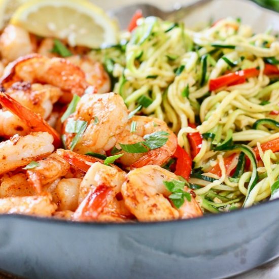 Shrimp and Zucchini Noodles