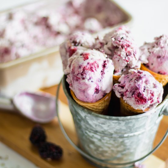 Lavender Blackberry Ice Cream