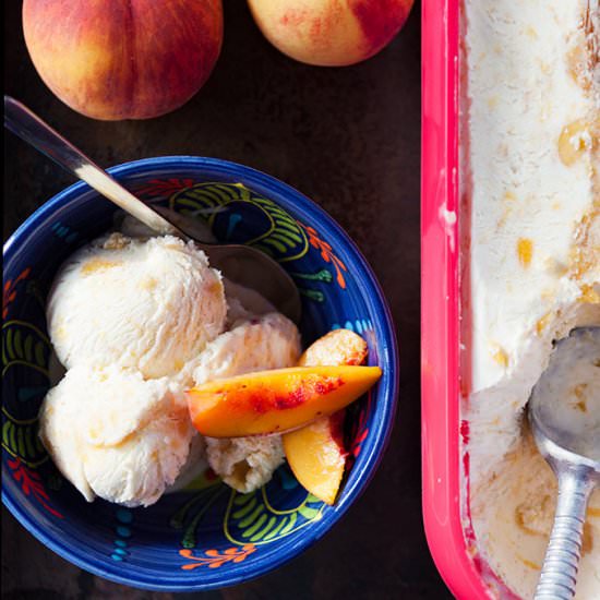 Bourbon Peach Ice Cream