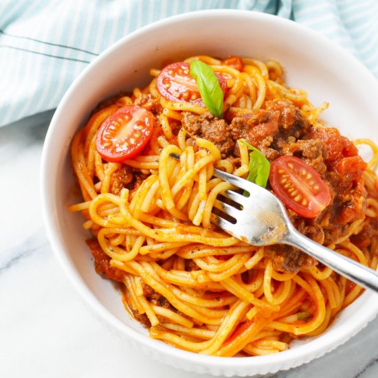 Instant Pot Spaghetti Dinner