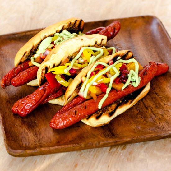 Peppered Hot Dogs