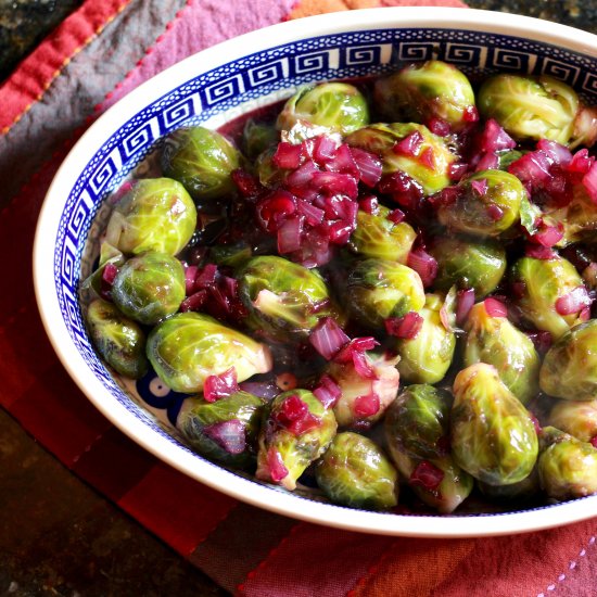 Brussels Sprouts with Grape Glaze