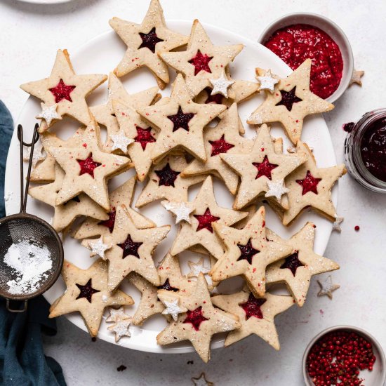 Firework Linzer Cookies