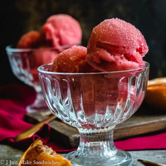 Honey and Blood Orange Sorbet