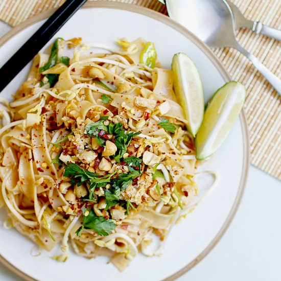 Quick and easy Pad Thai noodles