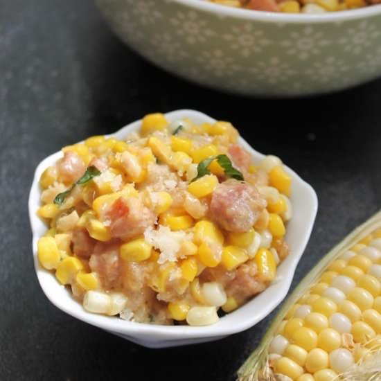 Creamy Corn and Pancetta