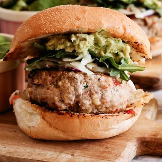 4 Ingredient Feta Turkey Burger