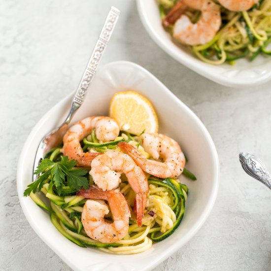 Shrimp Scampi with Zucchini Noodles