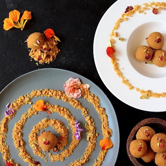 Deconstructed Besan Laddu