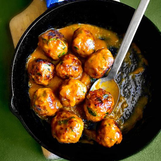 Quick Mango Habanero Meatballs