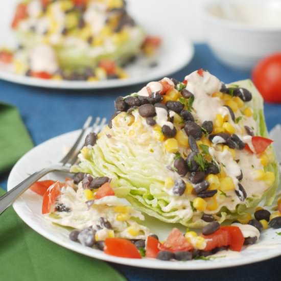 Tex Mex Black Bean Wedge Salad