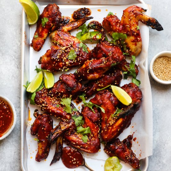 Sticky Sesame Chicken Wings