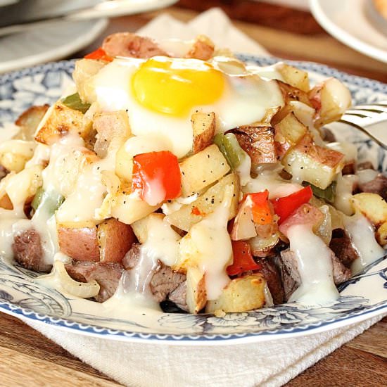 Sheet Pan Home Fries with Steak and