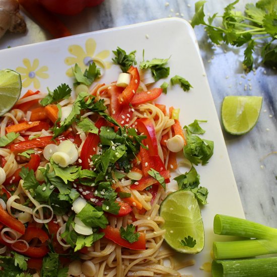 Chili Lime Rice Noodle Salad