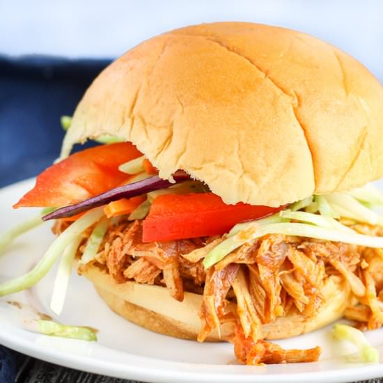 Shredded BBQ Chicken Sliders